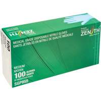 Produits de sécurité Zenith SGP855 Gants jetables de calibre m&eacute;dical r&eacute;sistants &agrave; la perforation, Moyen, Nitrile, 3,5 mils, Sans poudre, Bleu, Classe 2