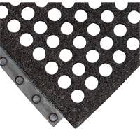 Wearwell 578.58X3X3GRBK 24/Seven&reg; Locksafe&reg; Anti-Fatigue Mat, Honeycomb, 3' x 3' x 5/8", Black, Natural Rubber