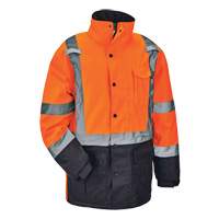 Ergodyne 25574 Parka thermique GloWear 8384 de Type R, Orange haute visibilit&eacute;, Grand