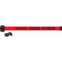 Banner Stakes MH7017 Barri&egrave;re &agrave; fixation murale, Plastique, Fixation magn&eacute;tique, 7', Ruban Rouge