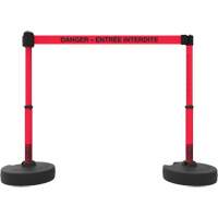 Banner Stakes PL4247 Ensemble de montants pour barri&egrave;re Plus, Plastique, 42" h, Ruban Rouge, Longueur du ruban 15'