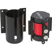 Zenith Safety Products SGR001 Wall Mount Barrier with Magnetic Tape, Steel, Screw Mount, 7', Red Tape