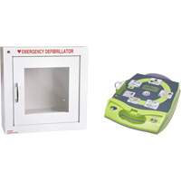 Zoll SGR004 AED Plus&reg; Defibrillator with Alarmed Flush Wall Cabinet, Automatic, English, Class 4