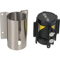 Produits de sécurité Zenith SGR017 Barri&egrave;re &agrave; fixation murale avec ruban magn&eacute;tique, Acier, Fixation par vis, 7', Ruban Noir et jaune