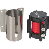 Produits de sécurité Zenith SGR024 Barri&egrave;re &agrave; fixation murale avec ruban magn&eacute;tique, Acier, Fixation par vis, 7', Ruban Rouge