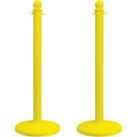 Mr. Chain 96402-2 Poteau pour service moyen, Hauteur de 40", Jaune