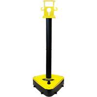 Mr. Chain 92388 X-Treme Duty Stanchion, 46.5" High, Black/Yellow