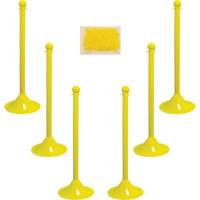 Light-Duty Stanchion & Chain Kit, 41" High, Yellow  SGR055 | TENAQUIP