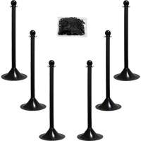 Mr. Chain 71003-6 Light-Duty Stanchion & Chain Kit, 41" High, Black