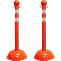 Mr. Chain 99978-2 Trousse de poteaux r&eacute;fl&eacute;chissants pour service lourd, Hauteur de 41", Orange