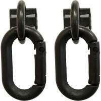 Mr. Chain 72103 Jeu d'anneaux magn&eacute;tiques et de mousquetons pour chaîne de s&eacute;curit&eacute;, Noir