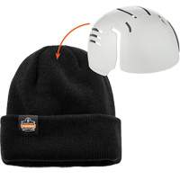 N-Ferno<sup>®</sup> Zippered Rib Knit Beanie Hat with Bump Cap Insert, One Size, Black  SGR205 | TENAQUIP