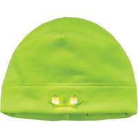 Ergodyne 16802 N-Ferno&reg; Skull Cap Beanie Hat with LED Lights, One Size, High-Visibility Lime Green