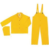 Ensemble imperméable de série classique, Polyester/PVC, Moyen, Jaune  SGS972 | TENAQUIP