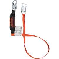 PIP Global Safety T1SSSS-OS6C Titan Shock-Absorbing Lanyard, 6', Locking Snap Hook Center, Locking Snap Hook Leg Ends, Polyester
