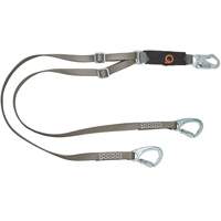 MSA 10193941 V-Series Tie-Back Lanyard, 6', Carabiner Center, Snap Hook Leg Ends, Nylon