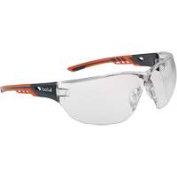 Bollé Safety NESSPPSI NESS+ Sporty Look Safety Glasses, Clear Lens, Anti-Fog/Anti-Scratch, ANSI Z87+