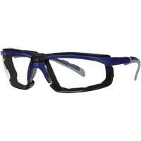 3M S2001SGAF-BGR-F Solus 2000 Series Safety Glasses, Clear Lens, Anti-Fog/Anti-Scratch, ANSI Z87+