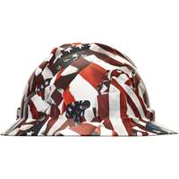 MSA 10204780 V-Gard&reg; Hydro Dip Full Brim Hard Hat, Meets CSA Type 1, Ratchet Suspension, Non-Vented
