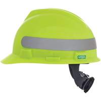 MSA 10102194 V-Gard&reg; Slotted Hard Hat, Meets CSA Type 1, Ratchet Suspension, Non-Vented