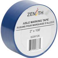 Zenith Safety Products SGW126 Aisle Marking Tape, 2" x 108', PVC, Blue