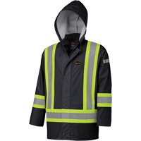Fire-Resistant Waterproof Safety Jacket, Polyurethane, Black, Medium  SGW646 | TENAQUIP