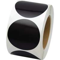 Incom Top Tape & Label VC300K Coloured Marking Dots, Circle, 3" L x 3" W, Black, Vinyl
