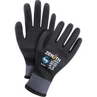 Zenith Safety Products SGW881 ZX-30° Premium Coated Gloves, Large, Foam PVC Coating, 15 Gauge, Nylon Shell
