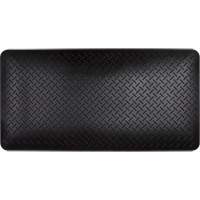 Produits de sécurité Zenith SGW899 Tapis antifatigue, Losange, 1-2/3' x 3-1/4' x 3/4", Noir, Polyur&eacute;thane