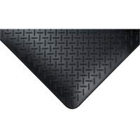 Tapis antifatigue, Losange, 1-2/3' x 3-1/4' x 3/4", Noir, Polyuréthane SGW899 | TENAQUIP