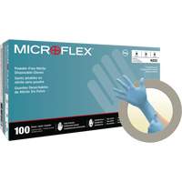 Microflex N203 N20 Disposable Gloves, Large, Nitrile, 4.7-mil, Powder-Free, Blue