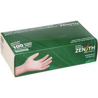Produits de sécurité Zenith SGX027 Gants jetables, Petit, Vinyle, 4,5 mils, Sans poudre, Transparent, Classe 2