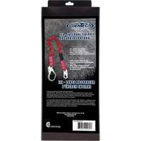 Dentec 16LSLM3621RT Longe amortisseuse interne ShockSorb, 6', Point d'ancrage &agrave; Crochet mousqueton, Crochet mousqueton aux jambes, Polyester