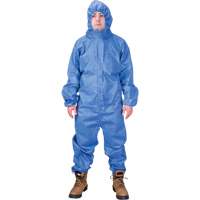 Hooded Coveralls, X-Large, Blue, SMS SGX197 | TENAQUIP