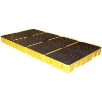 Enpac 5110-YE Palette &agrave; profil bas pour contr&ocirc;le des d&eacute;versements, Capacit&eacute; de d&eacute;versement 102 gal. US, 96" x 49" x 6,5"