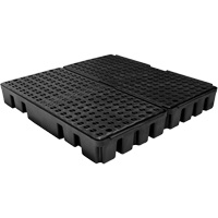 Enpac 5116-BD Palette de confinement des d&eacute;versements &agrave; profil bas Black Diamond, Capacit&eacute; de d&eacute;versement 51 gal. US, 49" x 48" x 6,5"