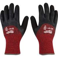 Milwaukee 48-73-7940 Winter Dipped Gloves, Size Small, 15 Gauge, Rubber Latex Coated, Nylon Shell, ASTM ANSI Level A4