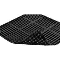 Notrax 550S0035BL Tapis antifatigue &agrave; imbrication Cushion-Ease 550, &agrave; fentes, 3' x 5' x 3/4", Noir, Caoutchouc