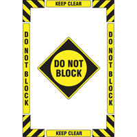 Accuform Signs PSR109 "Keep Clear Do Not Block" Floor Marking Kit, Adhesive, English with Pictogram