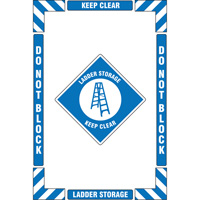 Accuform NMC PSR116 "Ladder Storage" Floor Marking Kit, Adhesive, English with Pictogram