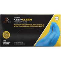 Superior Glove Works Ltd. RDCNPF-L Gants jetables KeepKleen, Grand, Nitrile, 2,8 mil, Sans poudre, Bleu