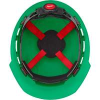 Front Brim Hardhat with 4-Point Suspension System, Ratchet Suspension, Green  SGY511 | TENAQUIP