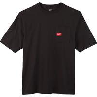 Milwaukee 601B-2X Heavy-Duty Pocket T-Shirt, Men's, 2X-Large, Black