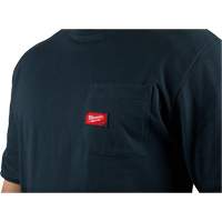Milwaukee 601BL-S Heavy-Duty Pocket T-Shirt, Men's, Small, Blue