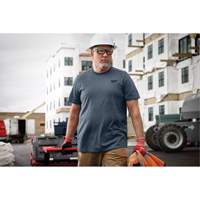 Milwaukee 603BL-S T-shirt de travail hybride, Hommes, Petit, Bleu