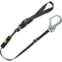 MSA 10199059 V-Series Utility Energy Absorbing Lanyard, 6', Rebar Hook Center, Snap Hook Leg Ends, Nylon