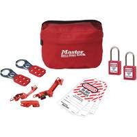 Master Lock S1010E410KABAS Trousse de cadenassage avec serrures en thermoplastique Zenex, Ensemble &eacute;lectrique, 11 composants compris