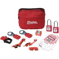 Master Lock S1010E410KA Trousse de cadenassage standard avec cadenas en thermoplastique Zenex, Ensemble &eacute;lectrique, 13 composants compris