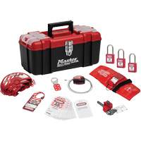 Master Lock 1457V410KA Trousse de cadenassage personnelle standard avec cadenas en thermoplastique Zenex, Ensemble Vanne, 13 composants compris
