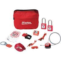 Master Lock S1010VE410KA Trousse de cadenassage standard avec cadenas en thermoplastique Zenex, Ensemble &eacute;lectrique/Vanne, 14 composants compris